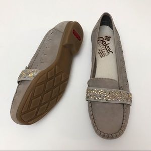Rieker suede loafers with embellishments size 40